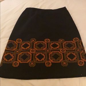 One of a kind hand embroidered wrap skirt